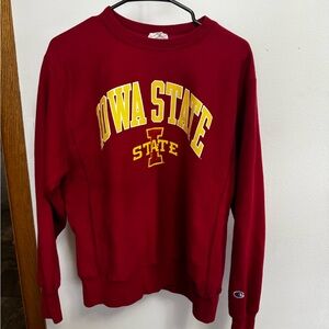 Champion Red Iowa State Women's Crew Neck Sweater